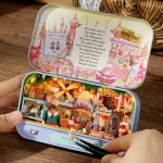 DIY Wood DollHouses Handmade Funny Box Theatre Miniature Box Cute Doll Houses 3D Puzzle Assembly Kits Gift Wooden Toys For Girls 5