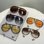 GM LUMIAS Oversized Pilot Sunglasses New in Fashion Double Bridge Gradient Sun Glasses Women Trendy Luxury Brand Design Shades 5