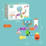 Baby Bath Toys with Strong Suction Cups Tubes Spinner Squirt Water Game Set Toddlers Kids Shower Pool for 3 Years Children Gifts 6