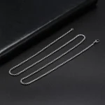 Skyrim Fashion Long Box Chain Necklace Stainless Steel Basic Punk 2-7mm Thick Chains Jewelry Gift for Men Women Wholesale 3