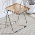 Folding Side Table - Fashionable Transparent Coffee Table for Living Room Sofa Corner & Balcony Coffe Table 3