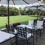 Outdoor Open-air Wrought Iron Sofa Nordic Simple Garden Furniture Sets Leisure Sofa Villa Pavilion Patio Rainproof Table Chairs 4