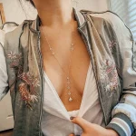 Sexy Metal Zircon Chest Chain for Women Simple Gold Color Double Layered Shell Pendant Waist Chain Party Jewelry Accessories 2