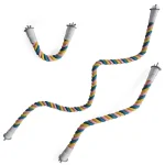 1PC Pet Bird Bite Toy Parrot Color Cotton Rope Toys Elastic Parrot Climbing Toys Sturdy Bird Swing rope Pet Cage Toy Swing Stand 2