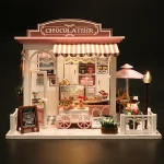 DIY Miniature Dollhouse Kit 3D Puzzle Furniture Assembly Model Doll House Educational Wooden Toys For Children Gifts