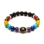 2pcs 7 Chakra Bracelet with Meaning Cardfor Men Women Natural Crystal Healing Anxiety Jewellery Mandala Yoga Bracelet Gift 4