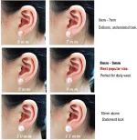 Natural Freshwater Pearl Stud Earrings Real 925 Sterling Sliver Earring Cultured White Pearl for Women Earring Jewelry Wholesale 4
