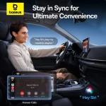 Baseus Wireless CarPlay Wired to Wireless CarPlay Adapter Auto Connect Car Intelligent Systems Plug&Play Bluetooth Smart CarPlay 2