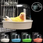 Hanging Bird Bath Cube Parrots Bathtub Bath Shower Box Cage Accessory For Little Bird Canary Budgerigar Cockatiel Lovebird 3