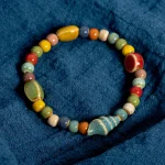 Handmade Colorful Starfish & Seashell Ceramic Beaded Bracelet Boho Beach Jewelry Elastic Wristband for Women & Teens S001186 4
