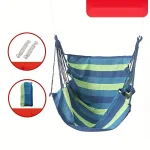 Outdoor Thickened Canvas Hammock/hammock accessories，Camping Outdoor Swing Net Hed Anti Rollover Striped Hanging Chair Hammock 2