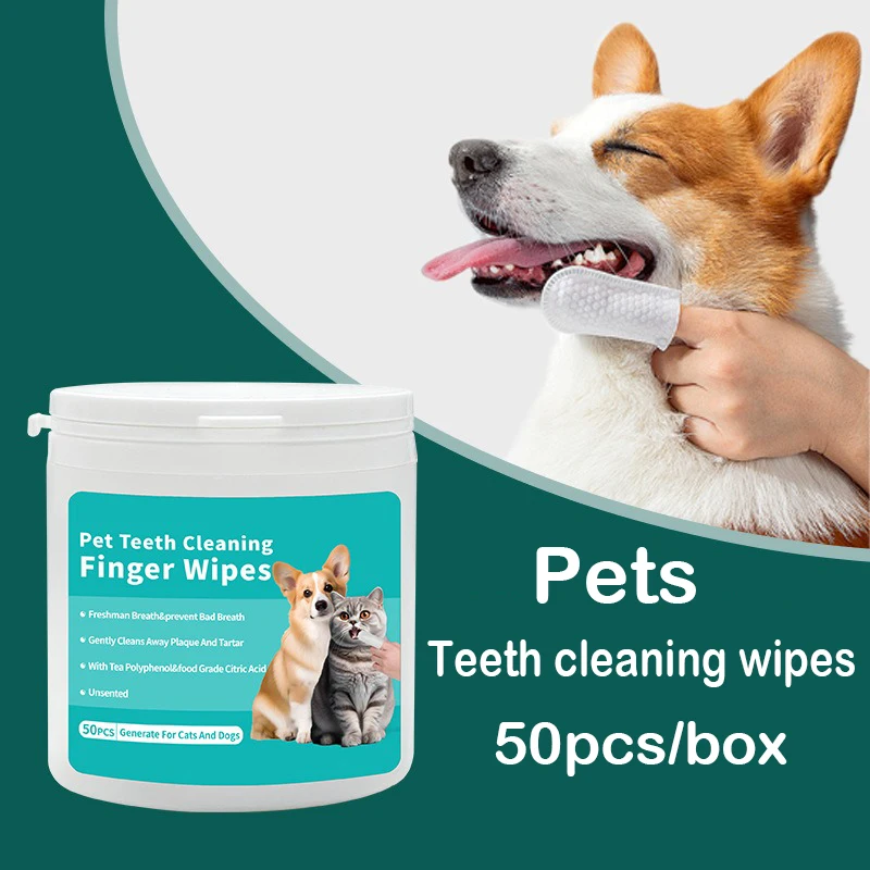 Pet cleaning products Disposable finger toothbrush Pet teeth cleaning finger covers wet wipes Dog and cat oral cleaning Pet cleaning products Disposable finger toothbrush Pet teeth cleaning finger covers wet wipes Dog and cat oral cleaning