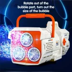 60 Holes Bubble Gun LED Light Electric Full Automatic Soap Bubble Machine Toys for Kids Outdoor Wedding Party Children's Gifts 5