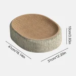 2in1 Oval Sisal Cat Scratcher Bed Wear-resistant Cat Nest Furniture Protection Grinding Claw Toy 6