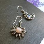 Bohemia Sun and Moon Earrings Silver Color Crystal Drop Earrings Women Female Boho Fashion Jewelry Gift for her 2