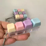Decompression 9 Keyboard Key Toy For Adults Antistress Toys Boys Girls Anti Stress Finger Keyboard Games Keychain ﻿ 4