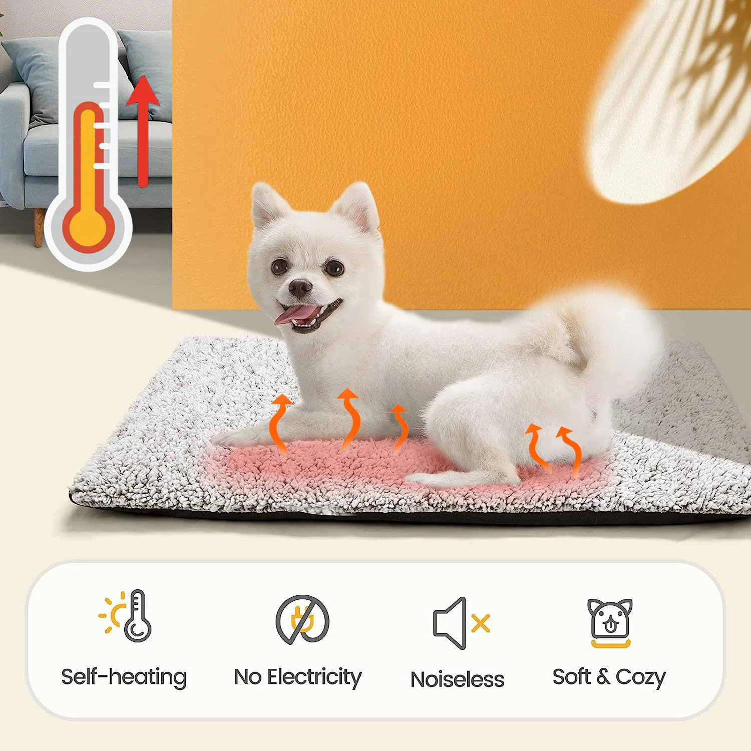 Self-Heating Pet Mat, Super Soft Aluminum Film Dog Mattress For Sleeping, Cat And Dog Bed Mat For Small And Medium Cats Dogs Self-Heating Pet Mat, Super Soft Aluminum Film Dog Mattress For Sleeping, Cat And Dog Bed Mat For Small And Medium Cats Dogs
