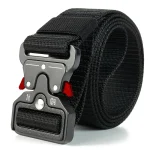 Men's Tactical Belt Heavy-Duty Nylon Belt With Quick-Release Buckle | Adjustable Work Belt For Outdoor Training