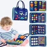 Montessori Toys Busy Board Toddler Sensory Activity Developing Board for Motor Skills， Educational Travel Activity Toys