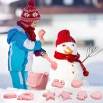 TYRY.HU 8pcs/set Children Toys Silicone Beach Toy Set with Bucket and Six Accessories Fun Outdoor Play Sand for Kids 5