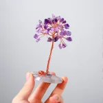 Small Urns for Ashes Keepsake Set of 2, Angel Wings Mini Urn for Human Pet Ashes with Amethyst Crystal Tree -Decoration Urns 5