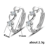 Cute Heart Small Hoop Earrings Women 3 Metal Colors Trendy Girls Ear Circle Earrings Fancy Accessories Statement Jewelry 2