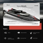WLtoys WL916 RC Boat 2.4Ghz 55KM/H Brushless High Speed Racing Ship Remote Control Speedboat Toys For Adults with 2 Batteries 3