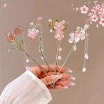 1pc Romantic Chinese Style Hair Accessory Alloy Jewelry Women's Hair Needle Suitable for Daily Wear Gifts Girls Fashion Hairpin 3