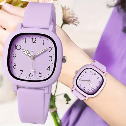 Fashion Square Women Quartz Watch Casual Silicone Band Ladies Wristwatch for Girls Clock Reloj Mujer