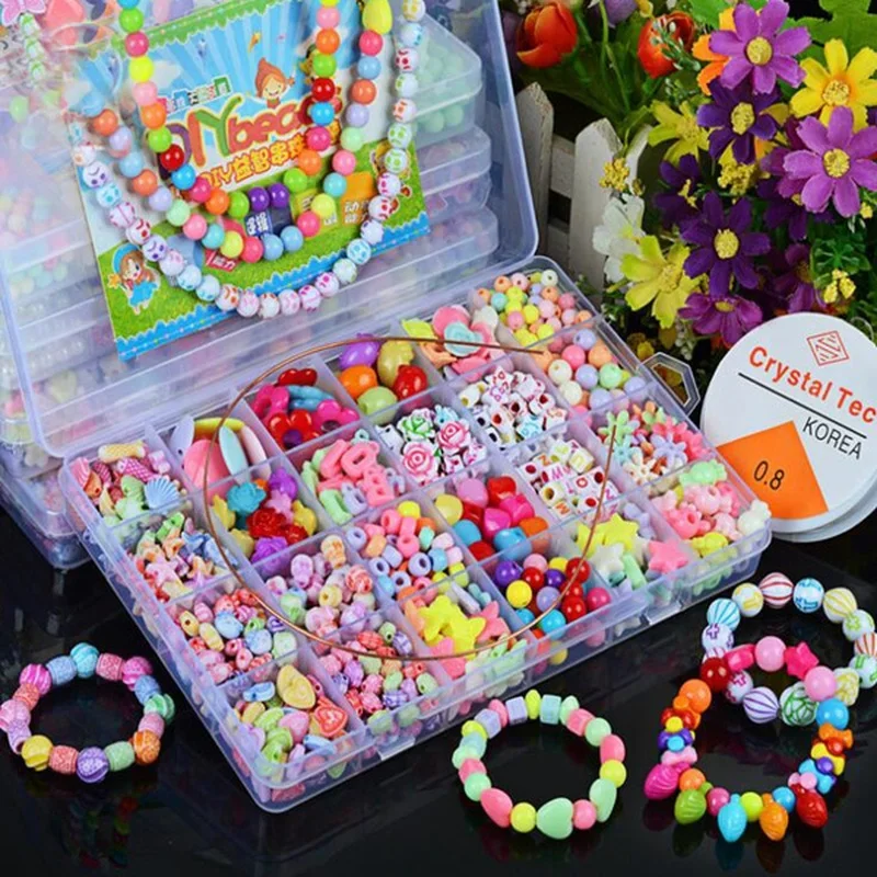 Girls DIY Bead Set Jewelry Making Kit for Kids Girl Pearl Beads for Bracelets Rings Necklaces Creativity Kits Art Craft Girls DIY Bead Set Jewelry Making Kit for Kids Girl Pearl Beads for Bracelets Rings Necklaces Creativity Kits Art Craft