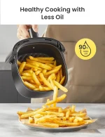 COMFEE' Compact 2.1 Quart Air Fryer with 12 Menu Options, Adjustable Timer & Temperature Control 180-400 degrees F, Dishwasher-S 4
