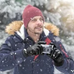 Tolex Leather Black Gloves Warm Mittens Outdoor Sports Motorcycle Driving Skiing Wind-Waterproof Gloves Touch Screen Gloves 6