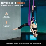SucceBuy 8.7/11Yards Aerial Yoga Hammock & Swing Yoga Starter Kit Aerial Silk Fabric Yoga Strap Accessory for All Levels Fitness 3