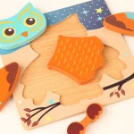 High Quality 3D Wooden Puzzle Baby Cartoon Animal Traffic Jigsaw  Early Learning Cognition Game Puzzle Toys for Children 3