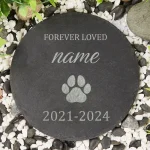 Pet Memorial Gift Custom Pet Memorial Garden Stone Slate Engraved Garden Slate with Dog Name Dog Loss Gifts 3
