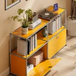 Modern Storage Cabinet Versatile Free-Standing Organizer for Living Room Bedroom and Home Office Bookshelf 6