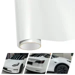 Premium Gloss Pearl Shell White Color Sticker Vinyl Wrap Film Roll Self Adhesive PET Decal Car Wrapping Film Scratch-resistant