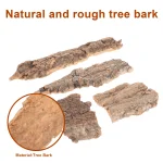 4Pcs Natural Cork Bark Flat Reptile Terrarium Background Decoration For Water Tank Pet Reptile Bark Climbing Tree Bark Decor 2