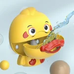 Bubble Duck Baby Bath Toy Funny Toddler Bath Bubble Maker Pool Swimming Bathtub Soap Machine Bathroom Toys for Children Kids 2