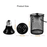 E27 Pet Heating Lamp for Turtle Snake lizard Infrared Ceramic Emitter Heat Light 100W Reptile Lamp EU Plug 5
