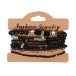 Bohemian Handmade Beads Bracelet Set For Women Summer Colorful Beaded Chain Bangle Girls Boho Jewelry Accessories 4