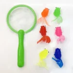 Children's Water Toy Soft Rubber Marine Life Buoy Goldfish Net Fishing Model Swimming Bathtub Holiday Gift 2