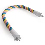 1PC Pet Bird Bite Toy Parrot Color Cotton Rope Toys Elastic Parrot Climbing Toys Sturdy Bird Swing rope Pet Cage Toy Swing Stand 5