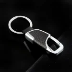Classic Business Men Keychain Leather 2 Colors Metal Round Buckle Waist Mounted Keyring Husband Father Day Gift Daily Decoration 3