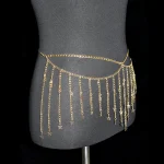 Festival Women's Metal Body Jewelry Sexy Fashion Belly Chain Tzitzit  Stars Waist Chain Birthday Party Daily Wear Accessories 5