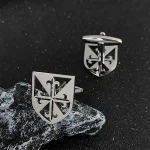 High-end Anchor Rudder Men's Cufflinks Personality Business French Shirts Cuff Links Tie Clip Lapel Pin Navy Style Gifts for Men 5