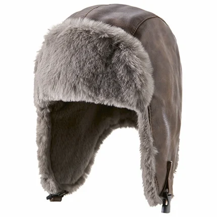 Men Winter Trapper Aviator Trooper Earflap Warm Russian Waterproof Ski Hat Women Bomber Cap Ear Protectors Dad Thick Fleece Hats