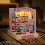 Mini Miniature Doll House DIY Small House Kit Making Room Toys Home Bedroom Decorations With Furniture Wooden Craft DollHouses 3