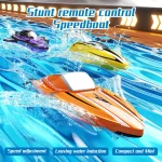 RC Baots 2.4G 4WD Mini Remote Control Boat with Light Speedboat for Pools Competitive Indoor Watercraft Toys For Kids Gifts 6