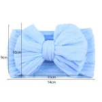 Solid Cable Bows Baby Headbands for Child Nylon Layers Kids Elastic Hairbands Headwraps Newborn Boys Girls Hair Accessories 3
